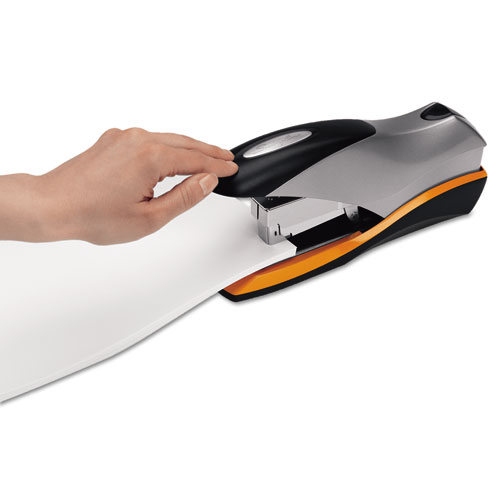 Image of Swingline® Optima 70 Desktop Stapler, 70-Sheet Capacity, Silver/Black/Orange