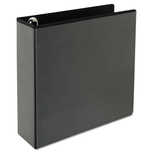 Universal® Deluxe Easy-to-Open Round-Ring View Binder, 3" Capacity, 8-1/2 x 11, Black