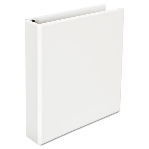 Universal® Deluxe Easy-to-Open Round-Ring View Binder, 1-1/2" Capacity, 8-1/2 x 11, White