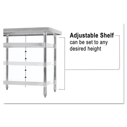 NSF APPROVED STAINLESS STEEL FOODSERVICE PREP TABLE, 72 X 30 X 35, SILVER