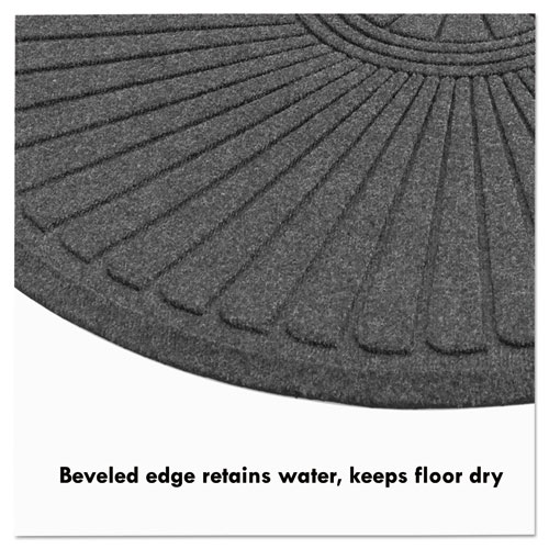 Image of Guardian Ecoguard Diamond Floor Mat, Double Fan, 36 X 96, Charcoal