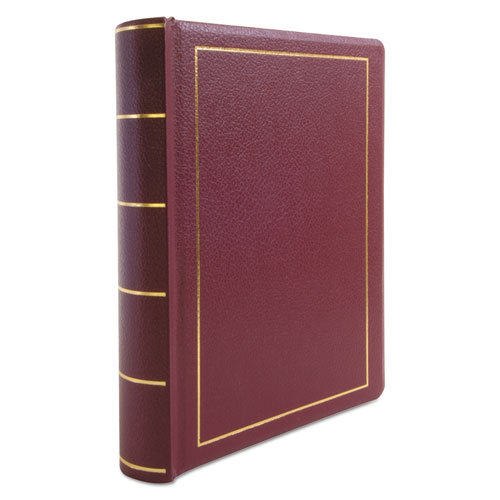 Binder for Corporation Minutes, 3 Posts, 2" Capacity, 11 x 8.5, Red w/Gold Trim