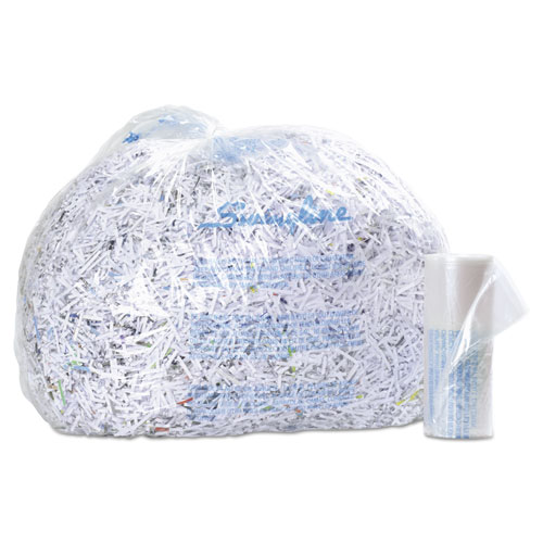 Plastic Shredder Bags, 6-8 gal Capacity, 100/Box | by Plexsupply