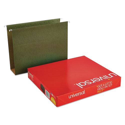 Box Bottom Hanging File Folders, Letter Size, 1/5-Cut Tab, Standard Green, 25/Box