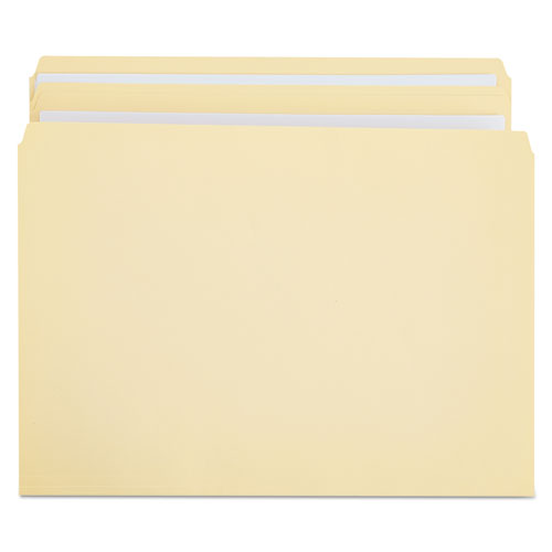 Double-Ply Top Tab Manila File Folders, Straight Tabs, Letter Size, 0.75" Expansion, Manila, 100/Box