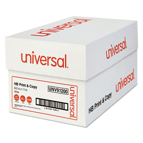 High-Bright Multipurpose Paper, 20 lb Bond Weight, 8.5 x 11, White, 500 Sheets/Ream, 10 Reams/Carton