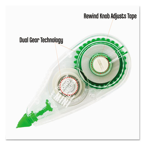 MONO Mini Correction Tape, 1/6" x 315", Non-Refillable, 10/Pack