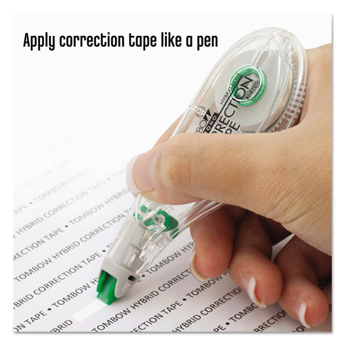 MONO Hybrid Style Correction Tape, Non-Refillable, Clear Applicator, 0.17" x 394", 10/Pack