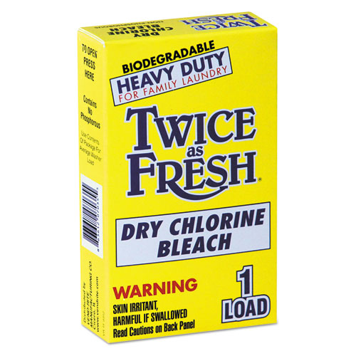 Twice as Fresh® Heavy Duty Coin-Vend Powdered Chlorine Bleach, 1 load, 100/Carton