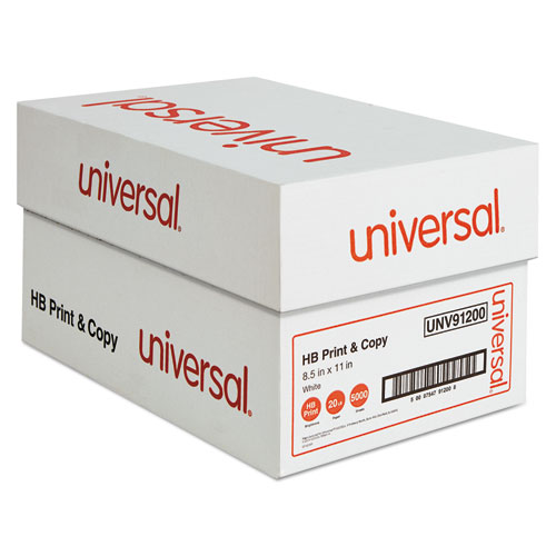 Universal® Multipurpose Paper, 96 Bright, 20 lb Bond Weight, 8.5 x 11, Bright White, 500 Sheets/Ream, 5 Reams/Carton