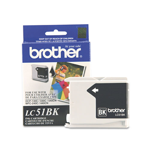 Image of Brother Lc51Bk Innobella Ink, 500 Page-Yield, Black