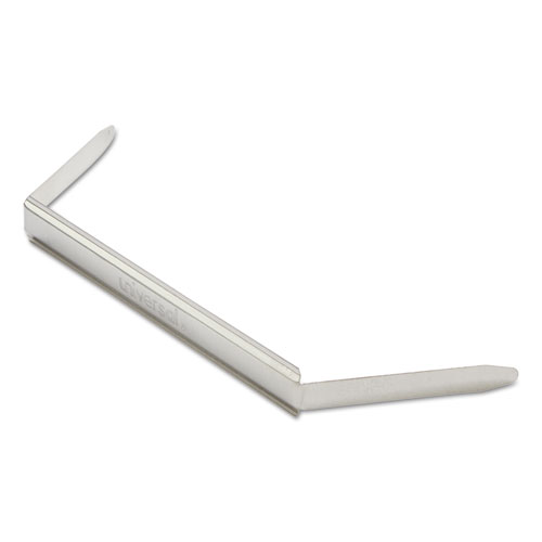 Image of Two-Piece Two-Prong Paper Fastener Bases, 1" Capacity, 2.75" Center to Center, Silver, 100/Box