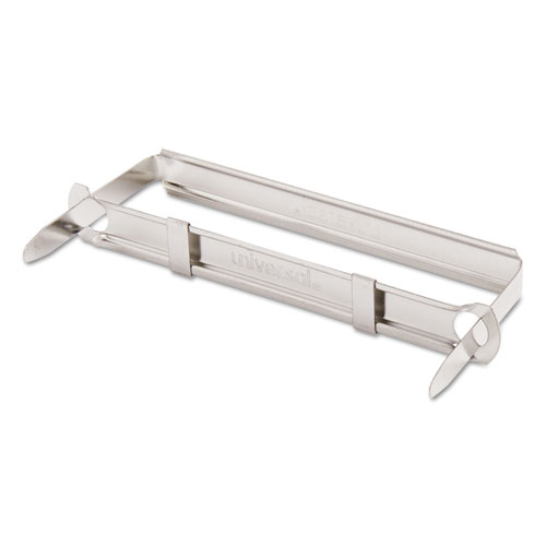 Image of Two-Piece Two-Prong Paper Fastener Base and Compressor Sets, 1" Capacity, 2.75" Center to Center, Silver, 50/Box