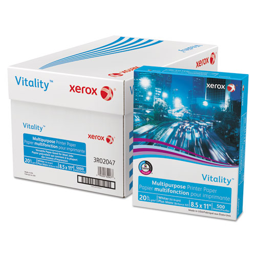 Vitality multipurpose printer paper, 8 1/2 x 11, white, 500 sheets/rm, sold as 1 ream