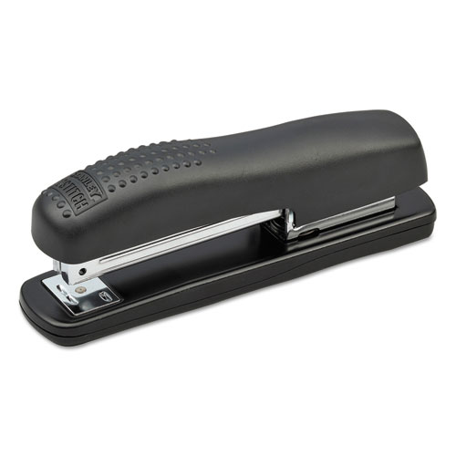 Ergonomic Desktop Stapler, 20-Sheet Capacity, Black