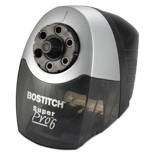 Bostitch® Super Pro 6 Commercial Electric Pencil Sharpener, Ac-Powered, 6.13 X 10.69 X 9, Gray/Black