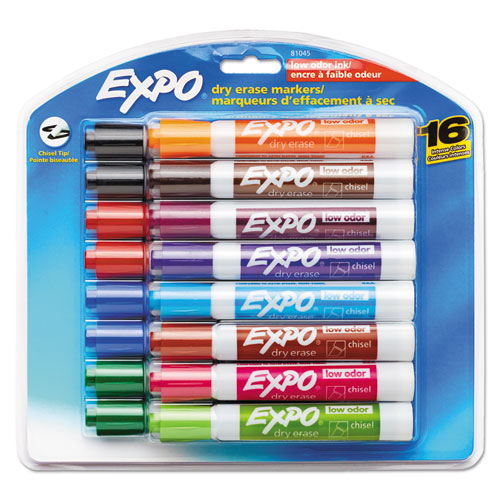 EXPO® Low Odor Dry Erase Marker, Bullet Tip, Assorted, 4/Set