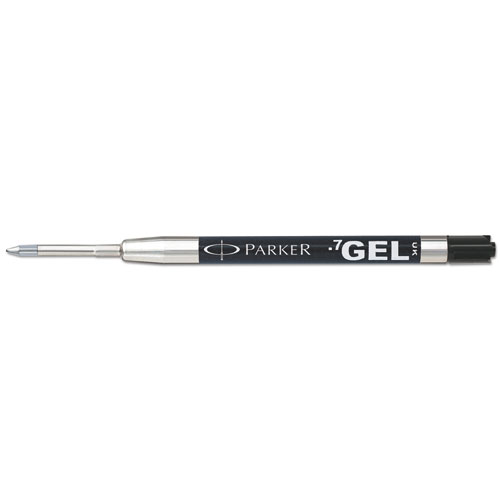 Refill for Parker Retractable Gel Ink Roller Ball Pens, Medium Point, Black Ink, 2/Pack