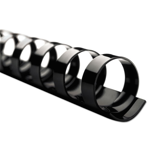 Image of Gbc® Combbind Standard Spines, 3/8" Diameter, 60 Sheet Capacity, Black, 100/Box