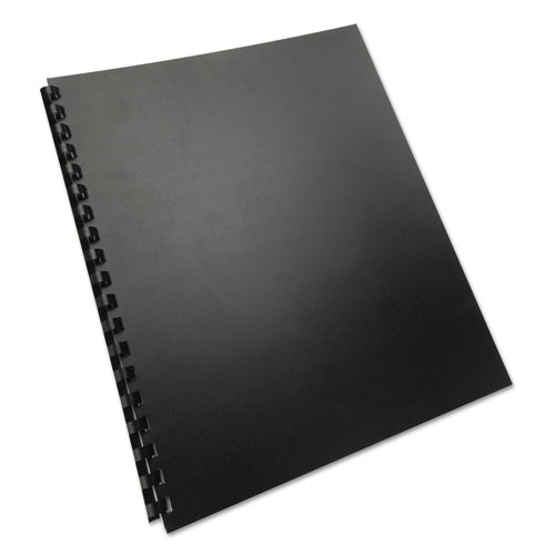 Image of Gbc® 100% Recycled Poly Binding Cover, Black, 11 X 8.5, Unpunched, 25/Pack