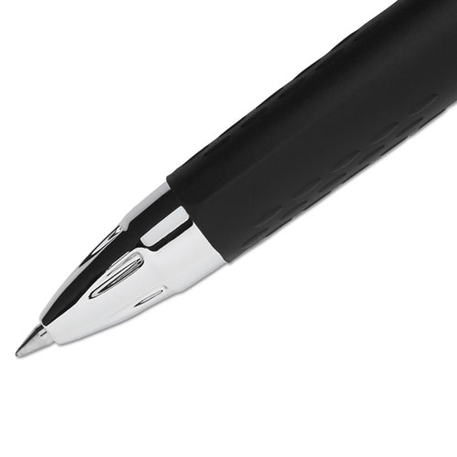 Signo 207 Retractable Gel Pen, Micro 0.5mm, Blue Ink, Smoke/Black/Blue Barrel, Dozen