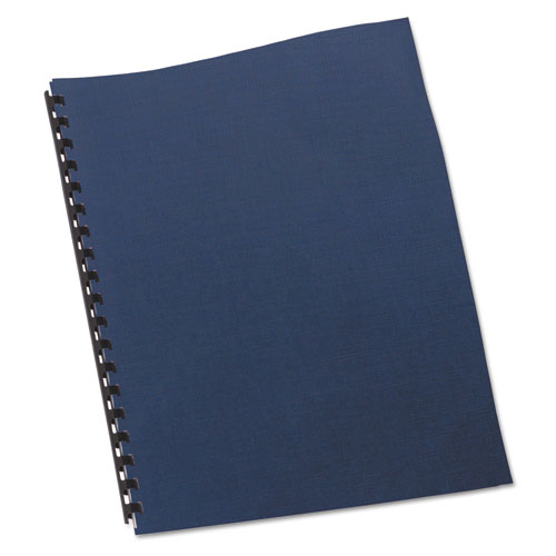 LINEN TEXTURED BINDING SYSTEM COVERS, 11 X 8 1/2, NAVY, 200/BOX