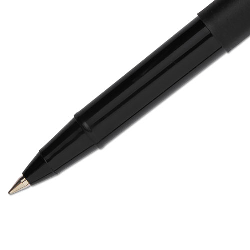 ONYX Stick Roller Ball Pen, Micro 0.5mm, Black Ink, Black Matte Barrel, Dozen