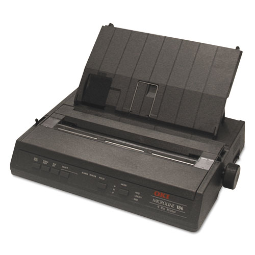 Oki® Microline 186 Parallel 9-Pin Dot Matrix Printer, Black