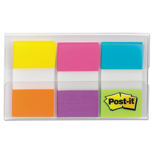 Image of Post-It® Flags Page Flags In Portable Dispenser, Assorted Brights, 60 Flags/Pack