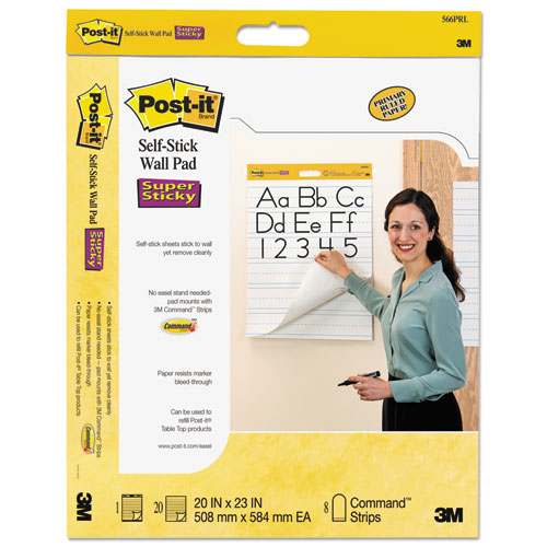 Business Source 25x30 Lined Self-Stick Easel Pads
