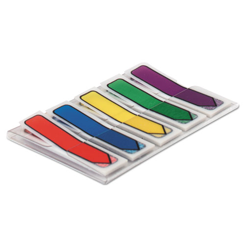 Image of Arrow 0.5" Page Flags, Blue/Green/Purple/Red/Yellow, 20/Color, 100/Pack