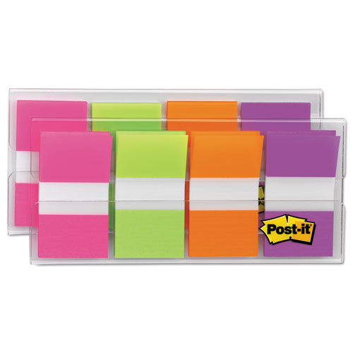 Page Flags in Portable Dispenser, Bright, 160 Flags/Dispenser | by Plexsupply