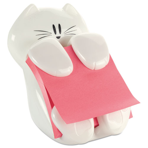 Pop-Up Note Dispenser Cat Shape, 3 x 3, White | by Plexsupply