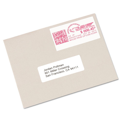 Image of Avery® Postage Meter Labels For Personal Post Office, 1.78 X 6, White, 2/Sheet, 30 Sheets/Pack, (5289)