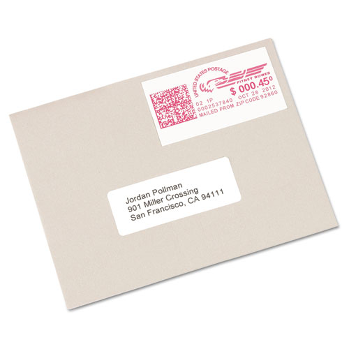 POSTAGE METER LABELS FOR PERSONAL POST OFFICE, 1.78 X 6, WHITE, 2/SHEET, 30 SHEETS/PACK, (5289)