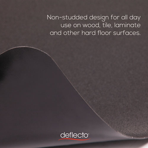 Image of Deflecto® Economat All Day Use Chair Mat For Hard Floors, Flat Packed, 45 X 53, Black