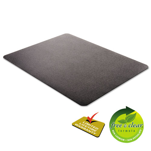 EconoMat All Day Use Chair Mat for Hard Floors, Flat Packed, 45 x 53, Black