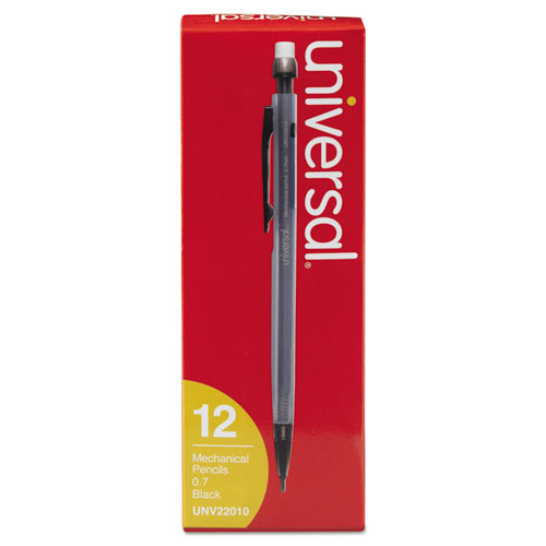 Mechanical Pencil, 0.7 mm, HB (#2.5), Black Lead, Smoke Barrel, Dozen