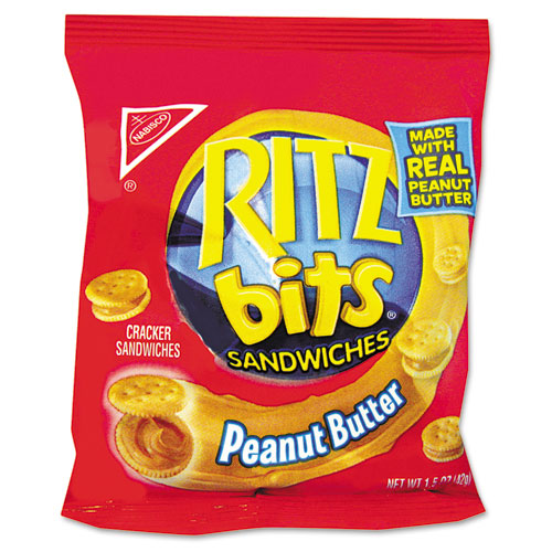 Ritz Bits, Peanut Butter, 1.5oz Packs, 60/Carton