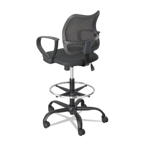 Image of Vue Series Mesh Extended-Height Chair, Supports Up to 250 lb, 23" to 33" Seat Height, Black Fabric