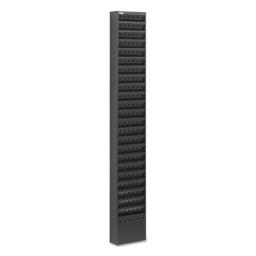 Steel Magazine Rack, 23 Compartments, 10w x 4d x 65.5h, Black