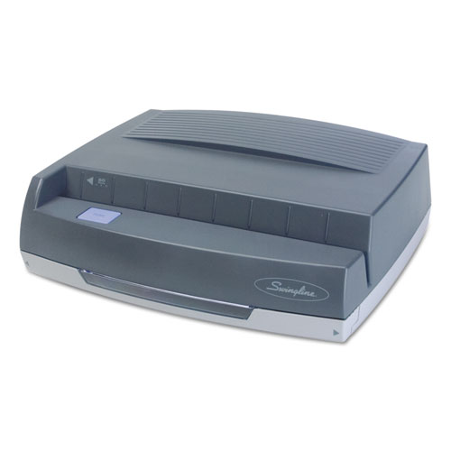 Image of Swingline® 50-Sheet 350Md Electric Three-Hole Punch, 9/32" Holes, Gray