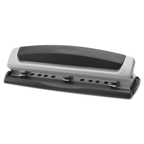 Image of Swingline® 10-Sheet Precision Pro Desktop Two- To Three-Hole Punch, 9/32" Holes