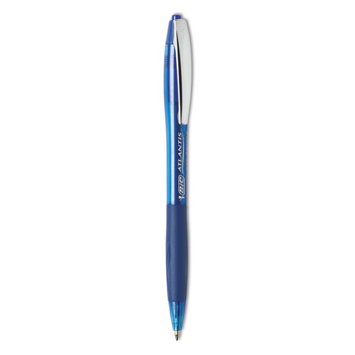 GLIDE Ballpoint Pen, Retractable, Medium 1 mm, Blue Ink, Blue Barrel, Dozen