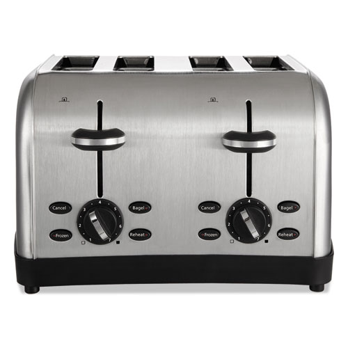 Extra Wide Slot Toaster, 4-Slice, 12 3/4 X 13 X 8 1/2, Stainless Steel