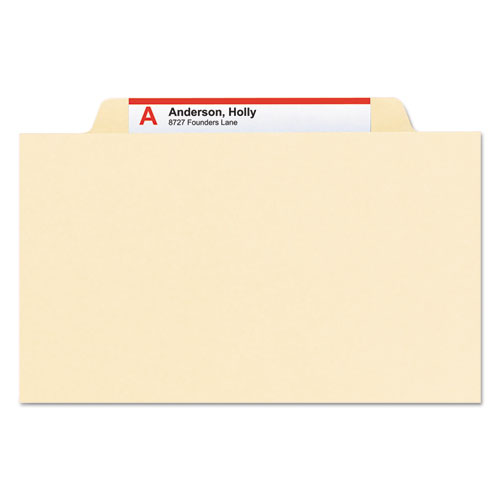 Manila Four- and Six-Section Top Tab Classification Folders, 1 Divider, Legal Size, Manila, 10/Box