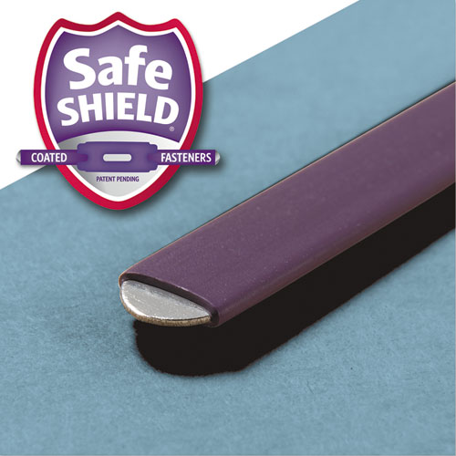 Six-Section Pressboard Top Tab Classification Folders with SafeSHIELD Fasteners, 2 Dividers, Letter Size, Assorted, 10/Box