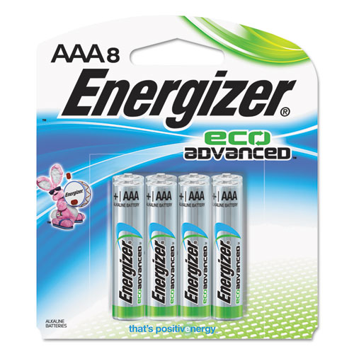 Energizer® Eco Advanced Batteries, AAA, 8/Pk
