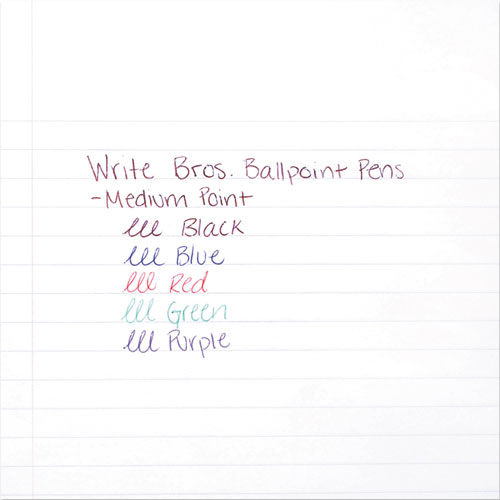 Write Bros. Stick Ballpoint Pen, Medium 1mm, Blue Ink/Barrel, Dozen
