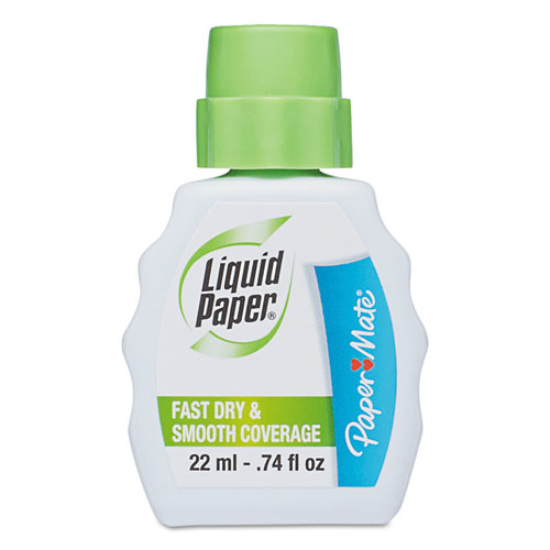 Fast Dry Correction Fluid, 22 ml Bottle, White, 1/Dozen | by Plexsupply